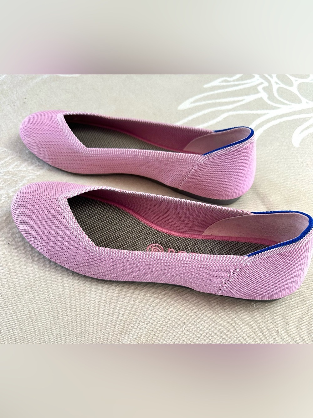Rothy’s The Flat Pink Knit Ballet Flats Size 9.5 Washable - Picture 3 of 6